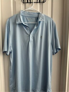 Izod Light Blue/ white Men’s Short-Sleeve Polo